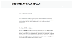Desktop Screenshot of bouwmaatspaarplan.nl